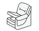 Кресло Вавилон подлокотник с правой или с левой стороны 1Б/1В