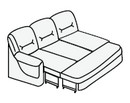 3-х местный диван Вавилон с раскладным мех. подлокотник с левой или с правой стороны Арт. 3БР/3ВР