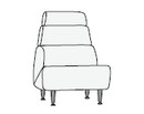 Кресло Дакар без подлокотников высокая спинка Арт.1А3