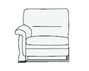 Кресло Мальта подлокотник с правой и с левой стороны (ножки бук) Арт. 1Б/1В