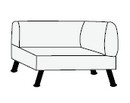 2-х местный диван Вейт подлокотник с правой или с левой стороны Арт.2Б/2В
