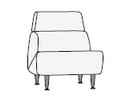 Кресло Дакар без подлокотников средняя спинка Арт.1А2