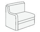 Кресло Бостон подлокотник с правой или с левой стороны Арт. 1Б/1В